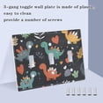thumbnail image 3 of Yayeee Toggle Light Switch Wall Plate 2-Gang 4.56"x4.48" Decorative Outlet Cover, Cute Dinosaur, 3 of 7
