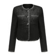 thumbnail image 1 of Womens Knit Design Cropped Jacket, 1 of 4