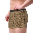 thumbnail image 4 of Daiia Leopard Print Brown Men's Underwear Boxer Briefs, Cotton Stretch Moisture-Wicking Underwear-XX-Large, 4 of 9