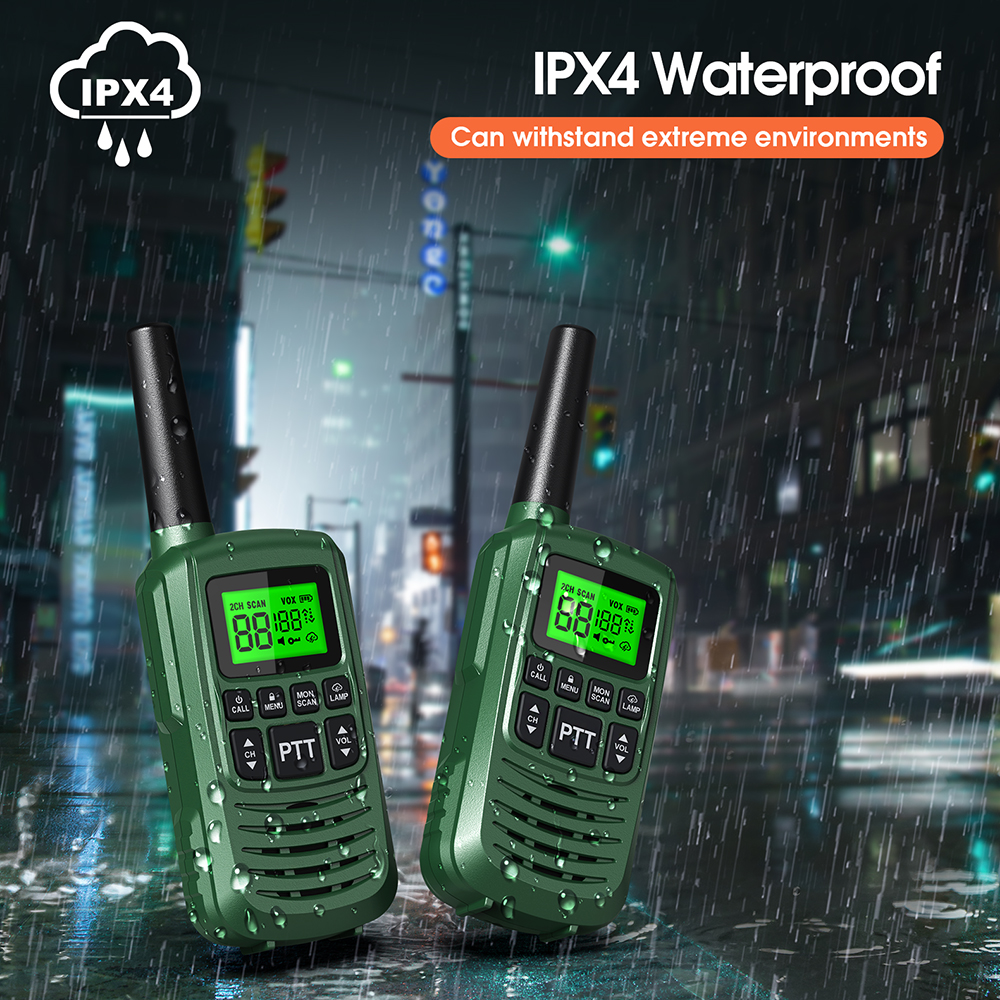 GOCOM G2 FRS Walkie Talkies for Kids  Adults IPX4 Waterproof Long Range  Two Way Radios 22 Channel G2 2pack