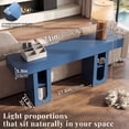 thumbnail image 6 of OMCMUU Contemporary with Charging Station, 2 Adjustable Shelves Particleboard+MDF Console Table, Blue, 6 of 9