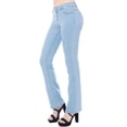 thumbnail image 3 of MixMatchy Women's Fashion Trendy Sexy Stylish Flare Bell Bottom Bootcut Jean, 3 of 6
