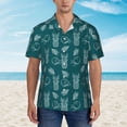 thumbnail image 2 of Logiee Tropical Pineapple Print Mens Hawaiian Shirts,Loose-Fit Short Sleeve Button Down Tropical Aloha Beach Shirt,Summer Vacation Wedding Tops,Large, 2 of 7