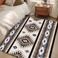 thumbnail image 5 of Brown Boho Living Room Rug 4x6 Washable Area Rug for Bedroom, Non-Slip Dining Room Rugs Southwestern Ethnic Aztec Retro Geometric Indoor Carpet for Kitchen Entryway Office Nursery Laundry, 5 of 9