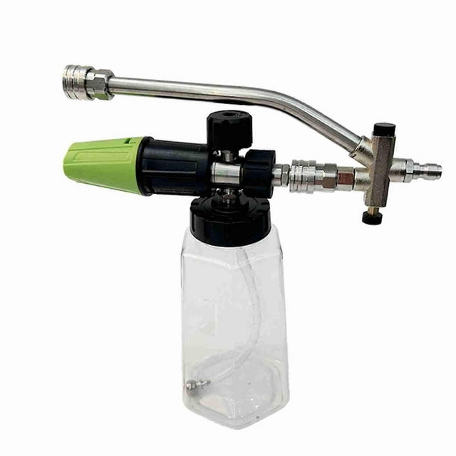 Pressure Washer Foam Cannon with Dual Connector Tool, Car Foam Gun with 1/4' Quick Connect, 1L Clear Bottle