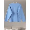 thumbnail image 3 of Conjunto de dos piezas para mujer, cárdigan de punto con cuello en V, falda ajustada lisa, suéter con gancho frontal para mujer, traje elegante para dama de oficina, otoño, 3 of 5