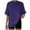 Dark Blue, variant on Jalioing Basic T Shirt for Women Solid Color Short Sleeve Crew Neck Loose Tee Shirt with Pocket Summer Tops