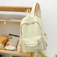 thumbnail image 4 of Mochila escolar informal Mochila de nailon Mochila estilo preppy con varios bolsillos (Amarillo) Sywqhk Para Estrenar, 4 of 8