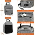 thumbnail image 3 of OPUX Insulated Lunch Box for Boys Girls, Leakproof Lunch Bag for Kids Teens, Reusable Lunch Pail Cooler Tote for Work Women Men Adults, Back to School Gift, Backpack Shape Lunchbox, Gray, 3 of 7