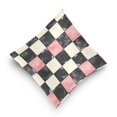 thumbnail image 5 of Pink and Black Checkered Pattern Throw Pillow Covers Couch Pillowcases Decor for Bed Sofa 16" x 16", 5 of 7