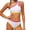White, variant on EliteGoogv Bikini Sets For Girls One Shoulder Padded Color Block Two Piece Swimsuit Summer Beach Pool Swimwear White