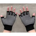 thumbnail image 2 of Fingerless Exercise Non Slip Yoga Pilates Gloves With Silicone Dots(black, 2 of 5