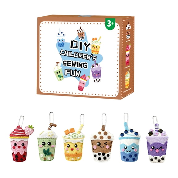 Kids Sewing Kit for Beginners, Complete DIY Craft Set with Pre-Cut Felt, Needles, Colorful Threads & Stuffing, Educational Learning Toy for Girls Boys, Develop Fine Motor Skills & Creativity