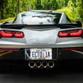 thumbnail image 5 of Aluminum License Plate Frame 2 Pack Car Exterior Accessory Car Tag Holder for Front Rear Plates Cars Decor Lily Motifs Pattern, 5 of 7