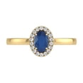thumbnail image 2 of Round and Oval Shape Natural Sapphire Gemstone Ring in 14K Yellow Gold (Size: 5), 2 of 6