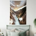 thumbnail image 4 of Yellowstone Tapestry, Canyon in Yellowstone Dramatic Sky Dark Clouds Setting Sun Landscape Scenic Photo, Wall Hanging for Bedroom Living Room Dorm Decor, 60W X 80L Inches, Brown, by Ambesonne, 4 of 5