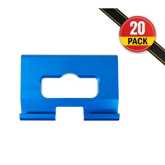 (20 Pack) Heavy Duty 7.5” Blue Aluminum Removable J-Plate For Extruded Tie Down for East Trailers - 7,200 Lbs Working Load Limit