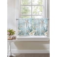 thumbnail image 3 of Teal Ocean Coastal Half Window Curtain 36 Inches Long, Summer Beach Nautical Coral Starfish Window Treatment Curtain Drapes, Small Tier Curtains for Bathroom Over Sink, 27.5"x36", 2 Panels, 3 of 7