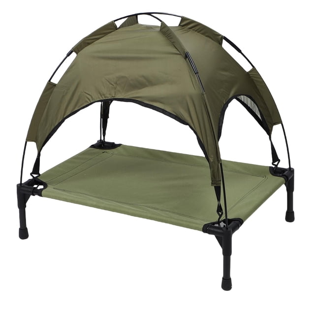Cama De Mascotas Elevada Con Dosel, Cuna Sombra Más Grande, Para Perros Al Aire Libre Portátil Pies Goma Sin Deslizamiento,