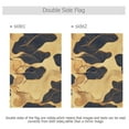 thumbnail image 4 of Black Leaves on Gold Background Garden Flag 28x40 inch Double Sided Outside Yard Decorations for Home Outdoor, 4 of 6