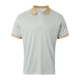thumbnail image 3 of HOWPAY Short Sleeve Polo Shirts for Men Summer Casual Solid Color Classic Button T-Shirt Lightweight Athletic Work Collared Golf Shirts Grey XXL, 3 of 5