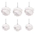 thumbnail image 1 of 5 bolas de adornos navideños blancos, bolas de espuma de pétalos de nieve blancos, 8 cm / 10 cm con purpurina irrompible, 1 of 4