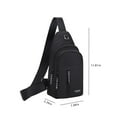 thumbnail image 3 of lulshou Strap Bag Crossbody Backpack with Headphone Hole Strap Backpack Hiking Backpack Multipurpose Crossbody Chest Bag, 3 of 6