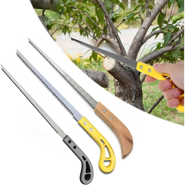 HUGFEGWE Outdoor Portable Hand Saw, Household Garden Small Hand Saw, 9 Inch Rugged Triple Razor Tooth Steel Mini Hand Saw for Camping, Pruning, Backpacking, Survival, Outdoors, Gardening CJ25311-197