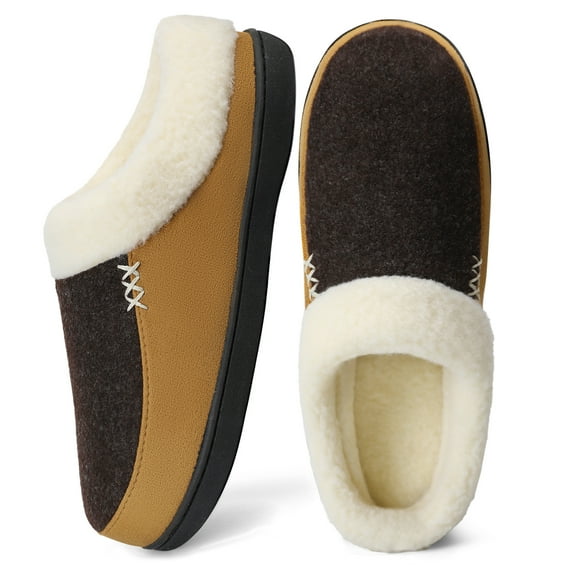 ​Harebell Men's Moccasin Slippers Memory Foam Slippers for Men Indoor Outdoor House Shoes