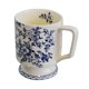thumbnail image 4 of Taza de cerámica con flores, taza de café Floral novedosa, taza de té, vajilla de 420ml para café y té, taza de flores azules para hermana y adultos, 4 of 9