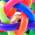 thumbnail image 3 of Labymos Colorful Soft Woven Bell Ball Toy for Pets 1PCS Diameter 6CM 7CM 9CM for, 3 of 8