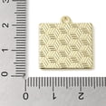 thumbnail image 3 of 30pcs Alloy Enamel Pendants Golden Word Red Rectangle 21x20x1.5mm Hole: 1.6mm, 3 of 3