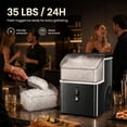 thumbnail image 4 of LHRIVER Nugget Ice Maker Countertop, 35lbs/24H with Self-Cleaning Function, Portable Sonic Ice Machine for Home/Office Stainless Steel Black, 4 of 8