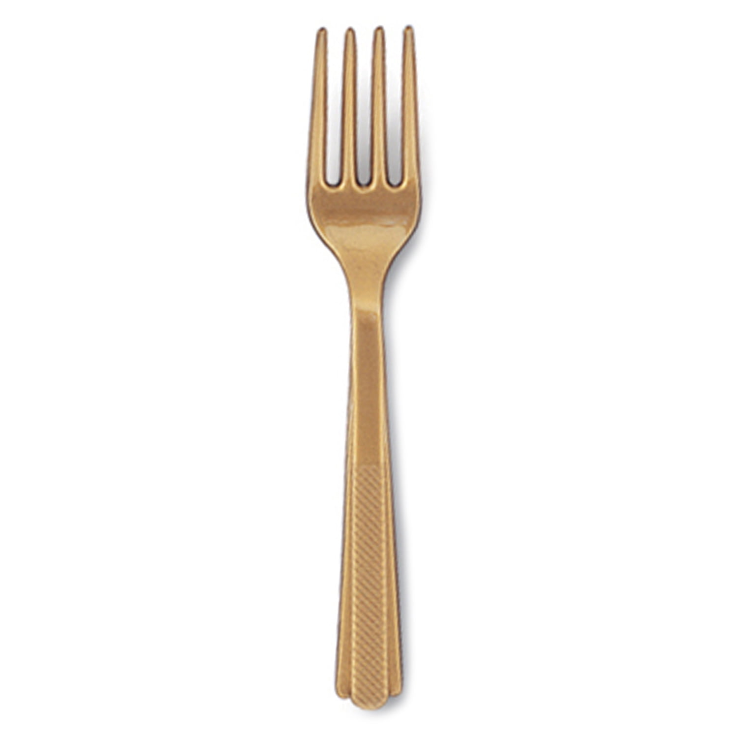 Unique Industries Plastic Forks, Gold, 18ct