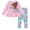 Pink, ariel, variant on Disney Little Mermaid Ariel Peplum Fleece Sweatshirt and Leggings Outfit Set Toddler to Big Kid