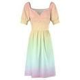 thumbnail image 4 of Pastel Gradient Short Sleeved Dress summer dress daily summer clothes Dress, 4 of 5