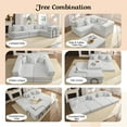 thumbnail image 6 of 118.2'' L-Shaped Sectional Couch, 2025 Newest Oversized Convertible Plush Corduroy Sofa Bed, 6-in-1 Upholstered Reversible Chaise for Living Room & Apartment, DIY Combination (White), 6 of 7