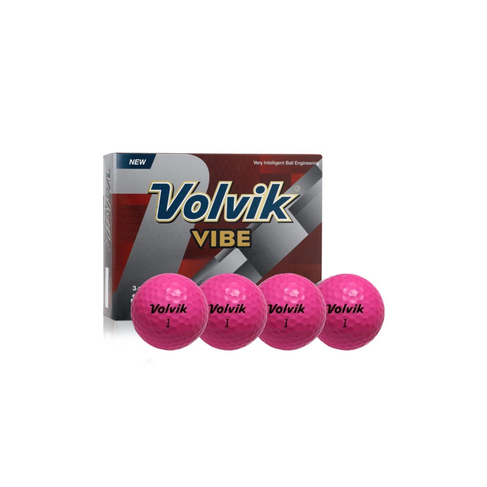 Volvik Vibe Golf Balls, Pink, 4 Pack