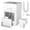 WHITE, variant on Rain Barrel Diverter Kit – Downspout Diverter for 2x3 or 3x4 Gutters, Adjustable Valve and Filter, Rainwater Collection System