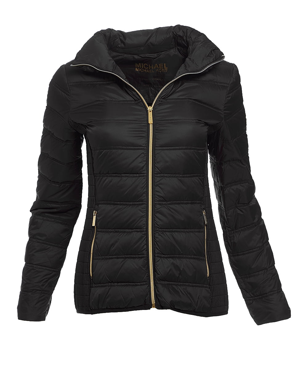 Michael Kors Packable Quilted Puffer Jacket Black Sz M