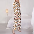 thumbnail image 3 of Fotbe Maple leaf nut Mushroom Pattern Long Sleeve Pajama Set for Women,Sleepwear Set,2-piece Loungewear Set,Soft PJs Comfy Nightwear with Pockets -XX-Large, 3 of 7