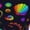2 Black-2, variant on Women Crew Soft Moisture-wicking Socks Rainbow Jellyfishes Pattern Design Cotton Socks, One Size fit All