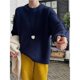 thumbnail image 4 of Suéteres de Cuello Redondo para Mujer, Larga, Holgados, Informales, para Otoño Azul Marino Talla Única, 4 of 9