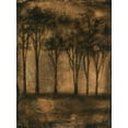 thumbnail image 2 of Goldberger, Jennifer 19x24 Gold Ornate Wood Framed with Double Matting Museum Art Print Titled - Bronzed Treeline I, 2 of 4