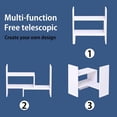 thumbnail image 3 of FITUEYES Wood Adjustable Desktop Organizer Display Shelf Storage Rack, Office Supplies Desk Organizer, White DT306802WW, 3 of 7