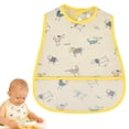 thumbnail image 2 of Mess Proof Baby Bibs for Eating, Waterproof Toddler Bibs for 2-4 Years, Soft Machine Washable Sleeveless Baby Smock Bib, Reusable Weaning Apron for Feeding Bib with Food Catcher, Dog, 2 of 6