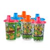Nuby 6 Pack Wash or Toss Reusable Cups & Lids with Spout, Nickelodeon Teenage Mutant Ninja Turtles, 10 Oz