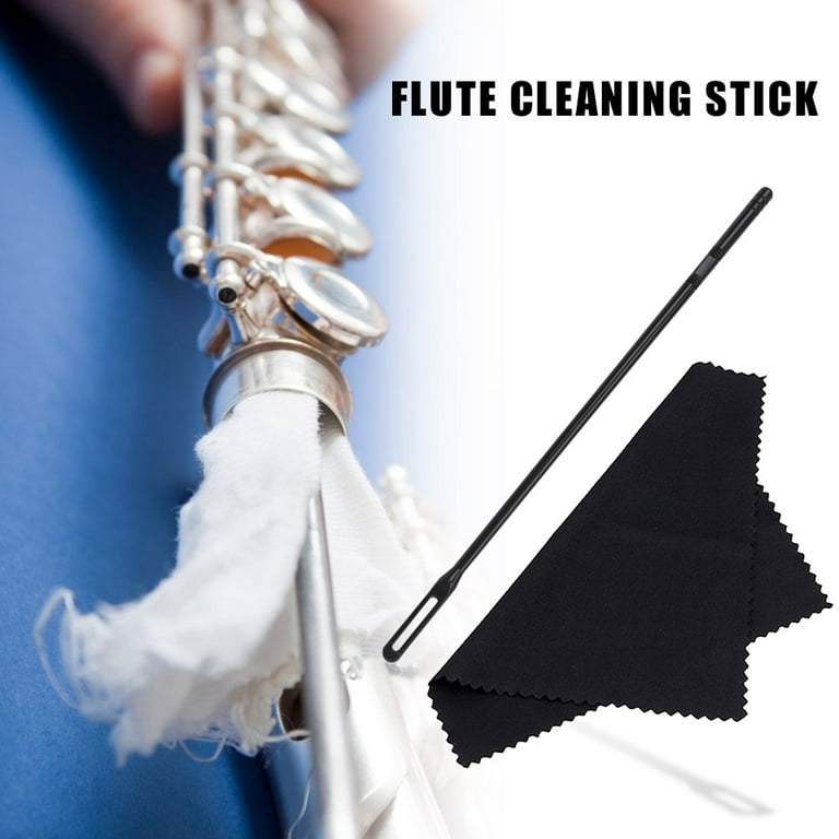 Akloker Flute Cleaning Kit 14 inch Cleaning Rod with Random Color Cloth
