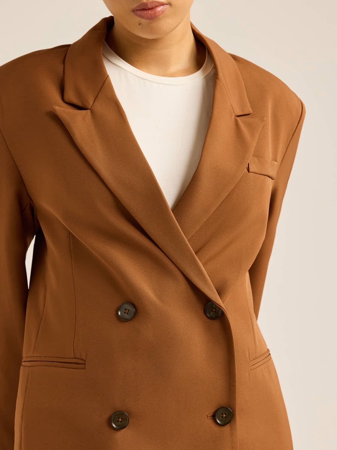 Scoop Women's and Women's Plus Crepe Slouchy Double Breasted Blazer, Sizes XS-4X