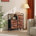 thumbnail image 7 of TYDIMOR 5 Drawer Fabric Dresser for Bedroom, Rustic Brown Chest for Closet & Living Room, Ideal for Adults, 7 of 7